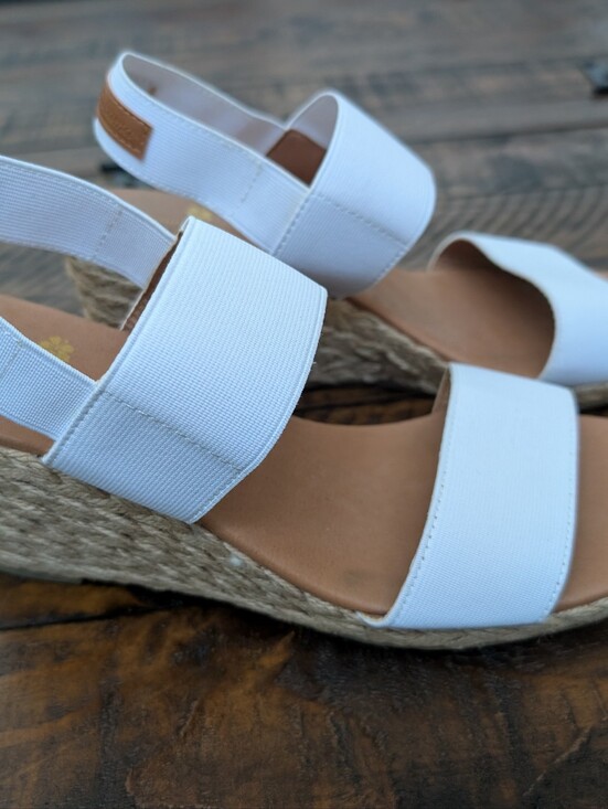 Tommy Bahama Shoes - Tommy Bahama White Canvas Espadrille Wedge Sandals